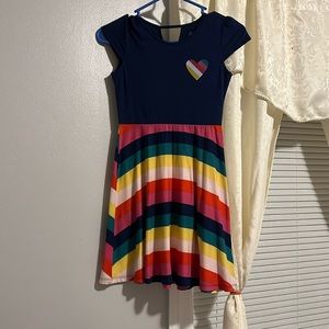 cute heart dress with yellow white red pink and green
